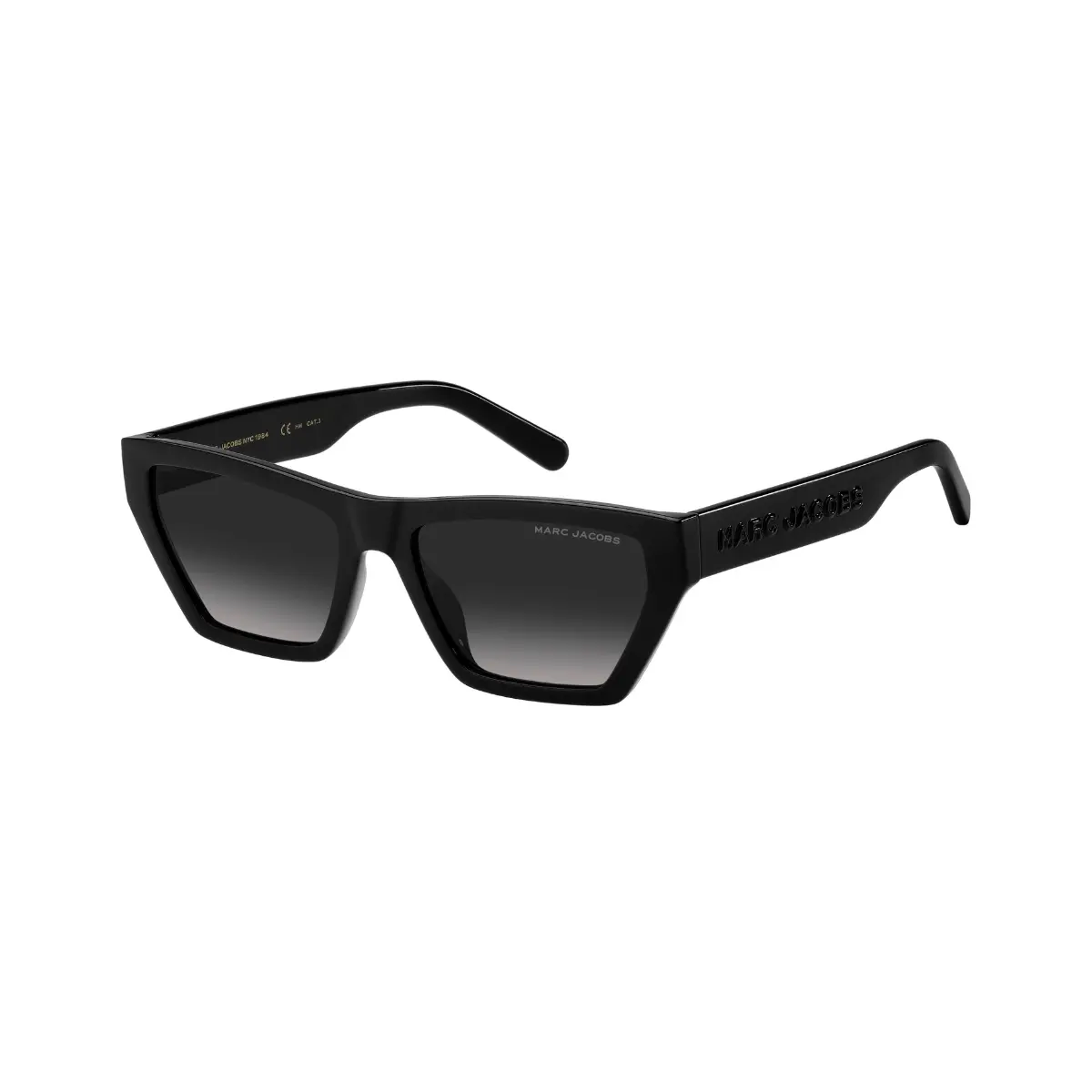 Óculos de Sol Marc Jacobs MARC 657/S 807 559O Acetato Preto com lentes na cor Cinza Degradê