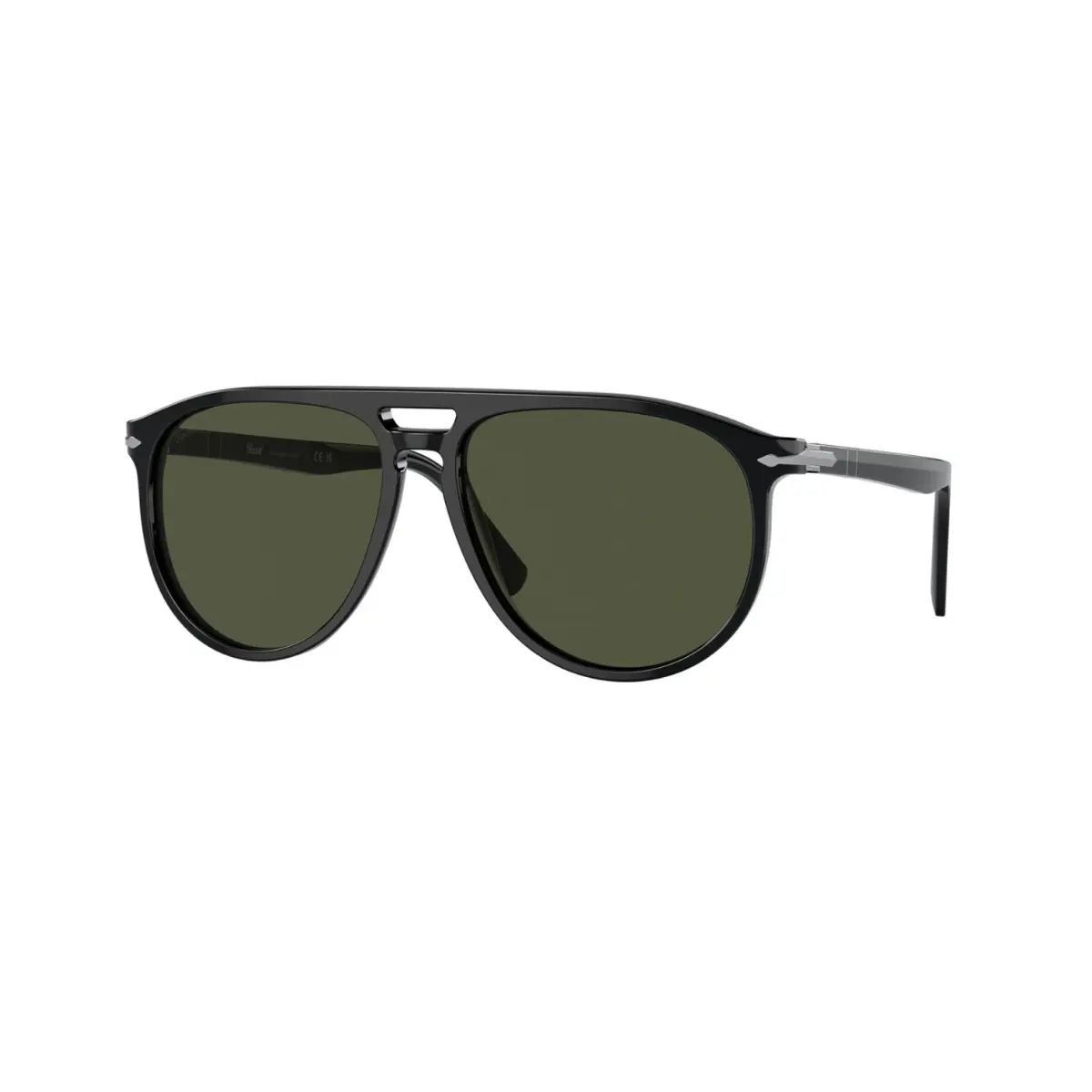 Óculos de Sol Persol 0PO3311S 95/31 55 Acetato Preto com lentes na cor Verde