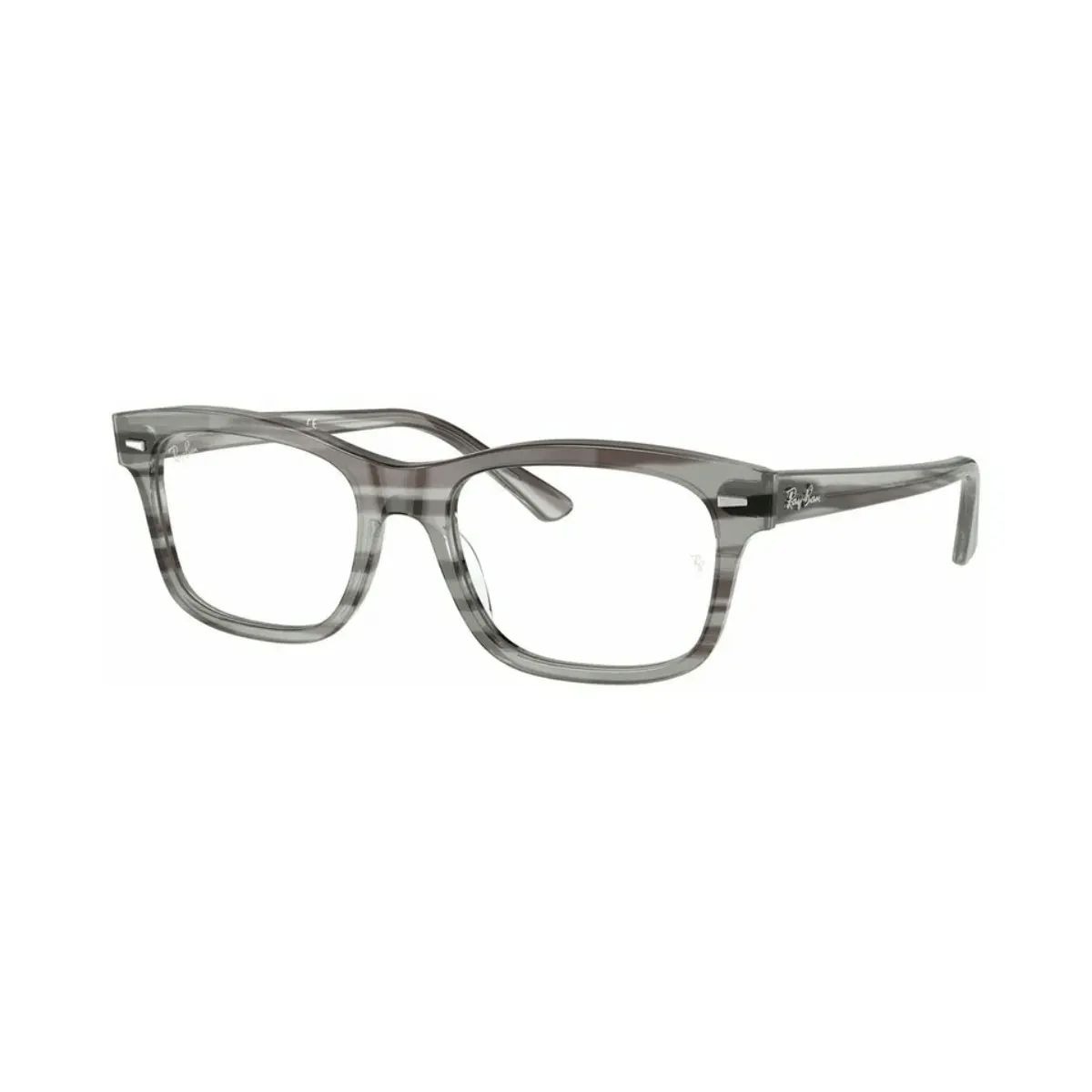 Óculos de Grau Ray-Ban Mr Burbank 0RX5383 8055 54 Acetato Cinza Mesclado
