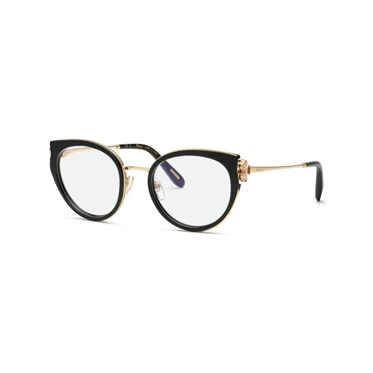 Óculos de Grau Chopard Happy Hearts VCH367S 520700 Acetato Preto