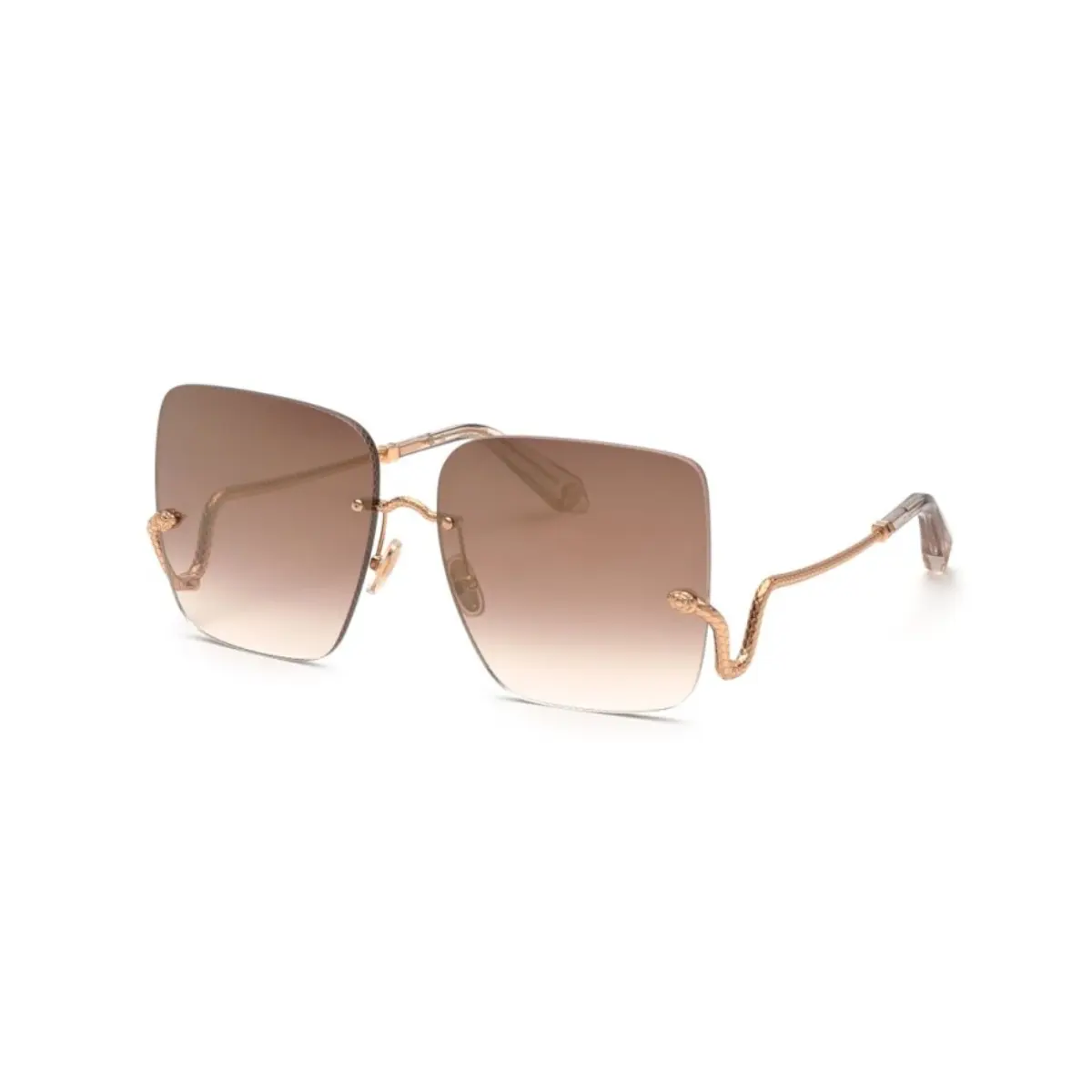 Óculos de Sol Roberto Cavalli SRC061 638FCG Metal Cobre com lentes na cor Marrom Degradê