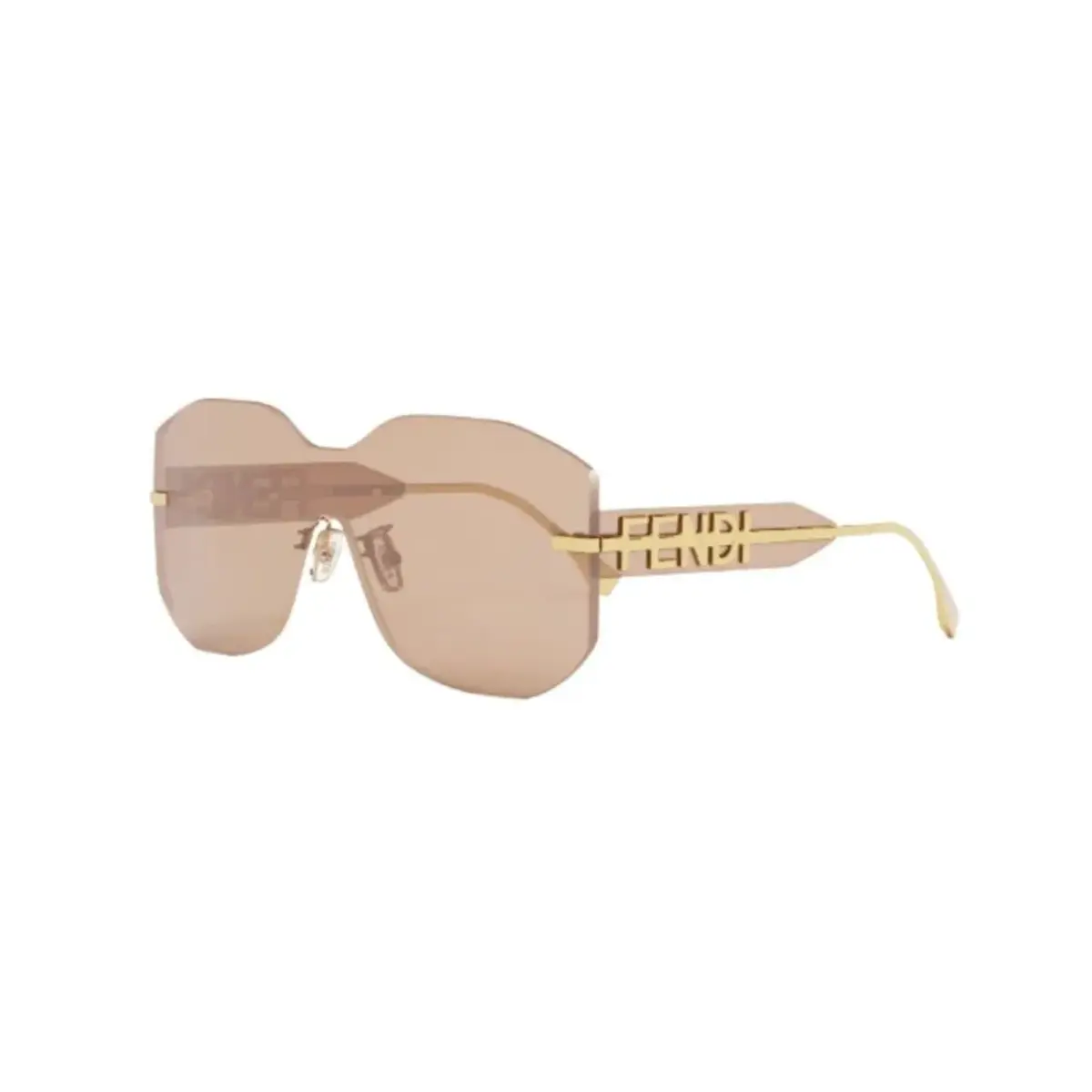 Óculos de Sol Fendi FE40067U_0030S Metal Dourado com lentes na cor Rosa