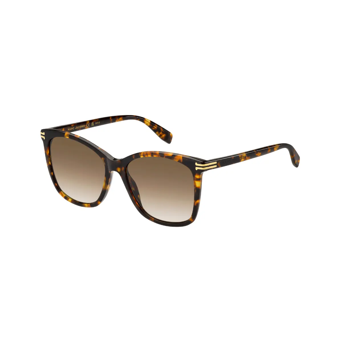 Óculos de Sol Marc Jacobs MJ 1106/S 086 55HA Acetato Marrom Mesclado com lentes na cor Marrom Degradê