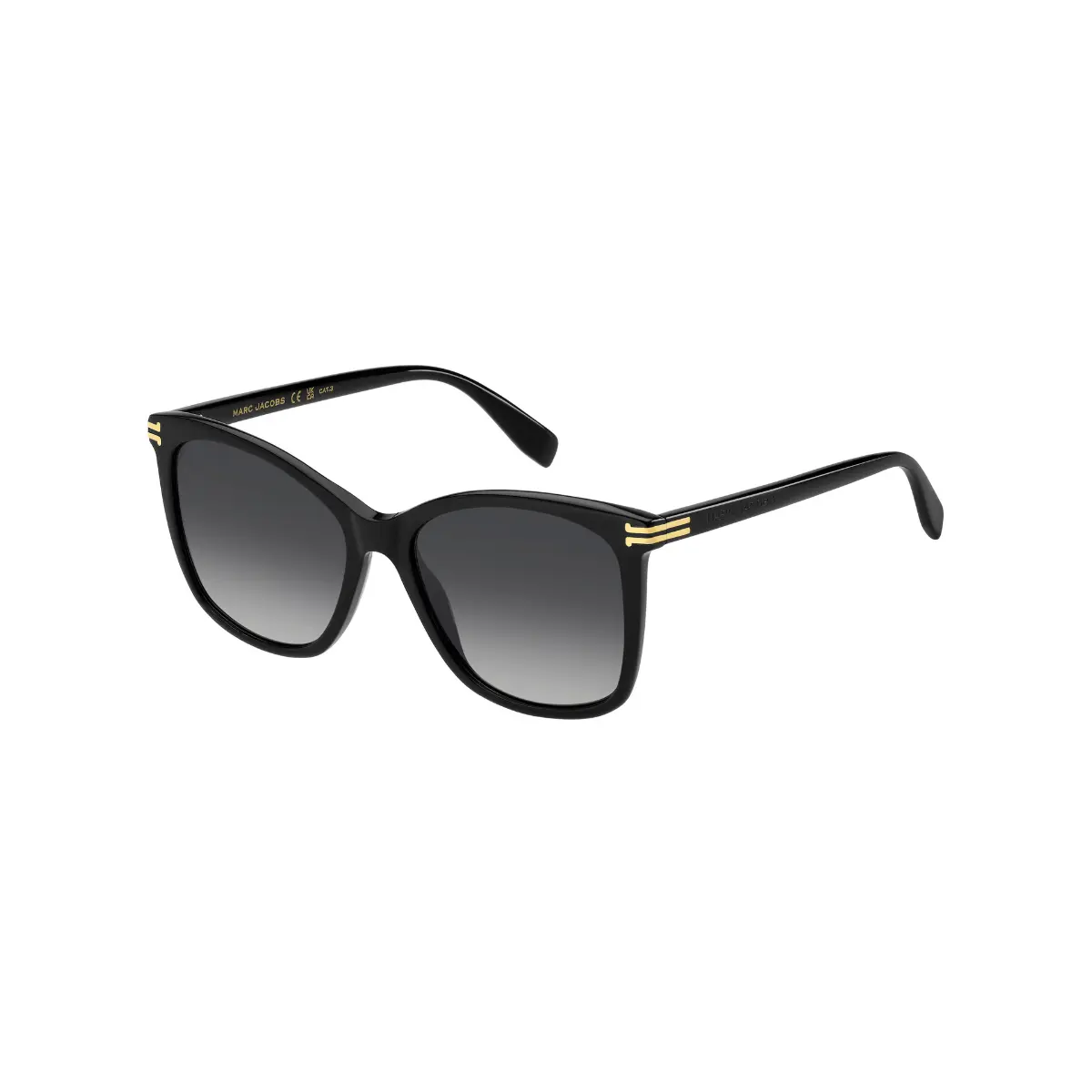 Óculos de Sol Marc Jacobs MJ 1106/S 807 559O Acetato Preto com lentes na cor Cinza Degradê