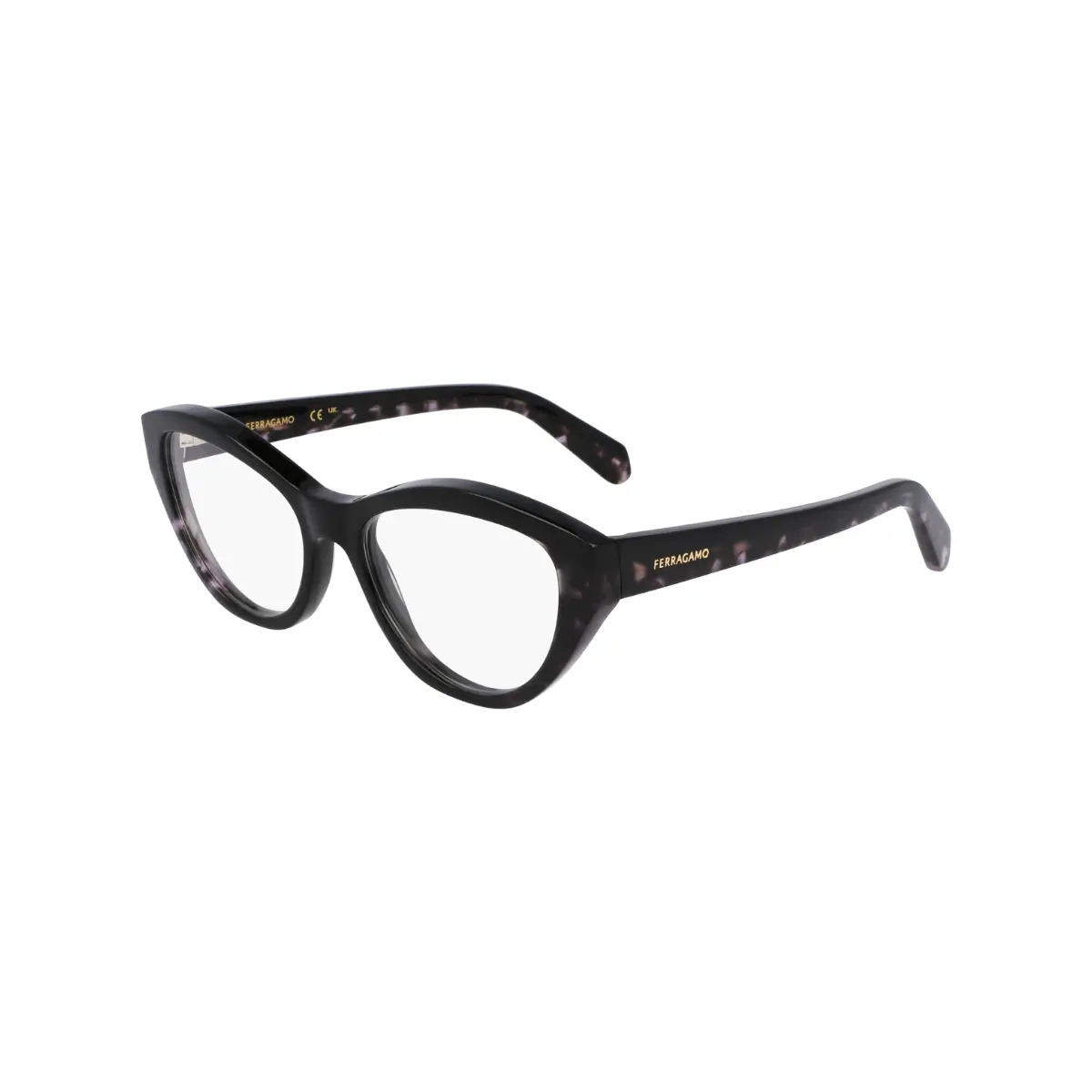 Óculos de Grau Salvatore Ferragamo SF3011 004 53 Acetato Preto Mesclado