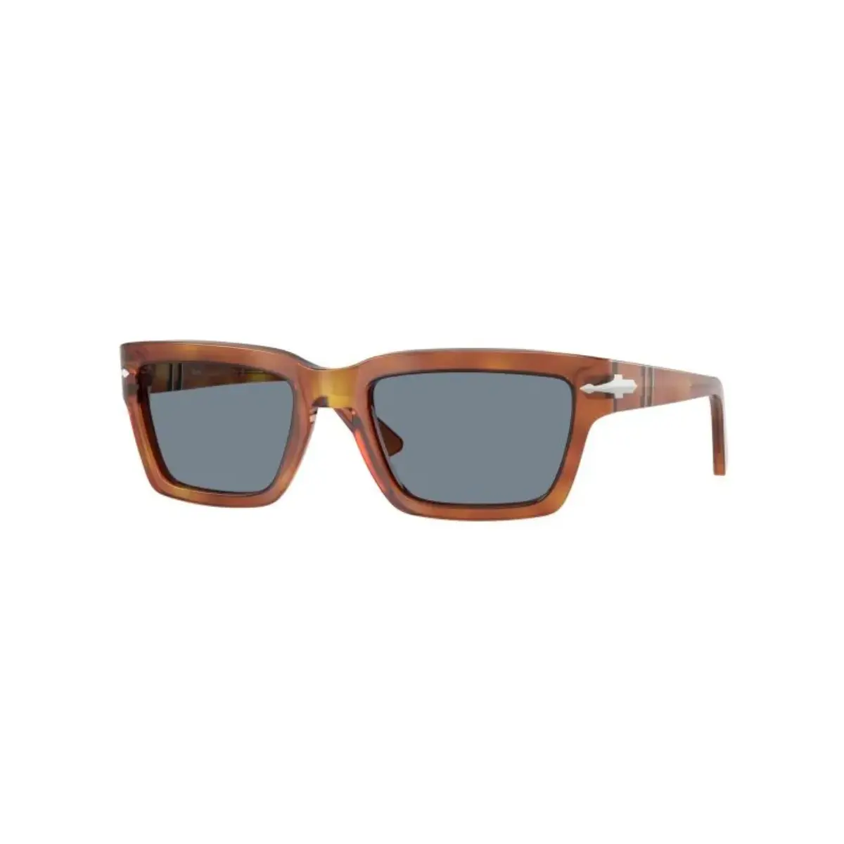 Óculos de Sol Persol 0PO3363S 96/56 57 Acetato Laranja Mesclado com lentes na cor Azul