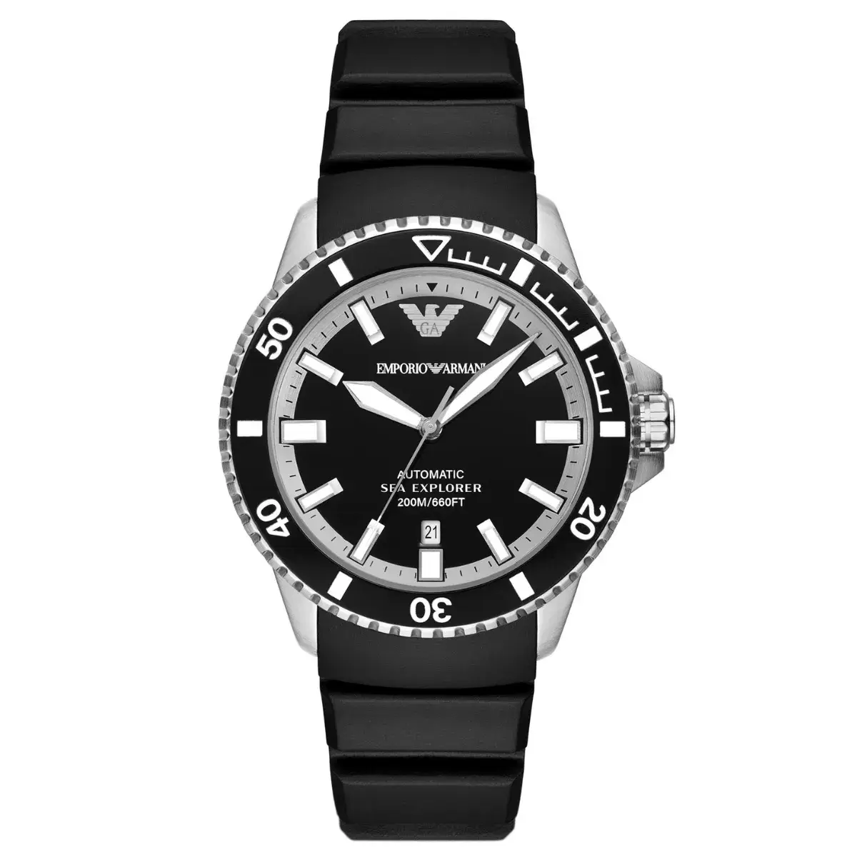 Relógio Emporio Armani Diver Sea Explorer Automático - AR60078B1 P1PX Preto