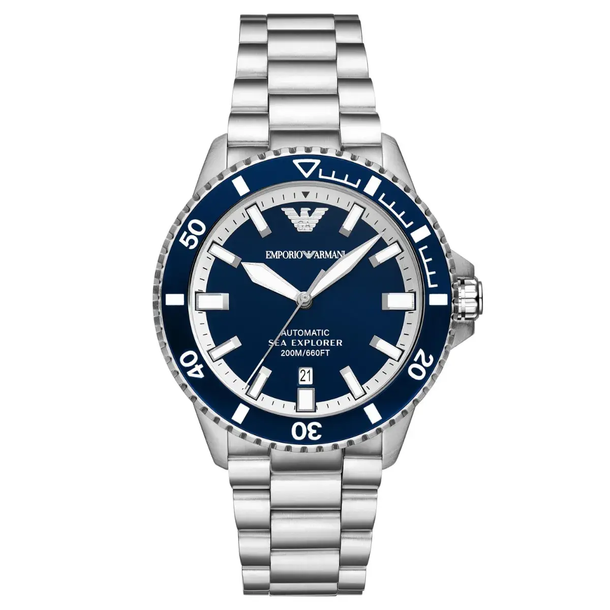 Relógio Emporio Armani Diver Sea Explorer Automático - AR60079B1 D1SX Azul