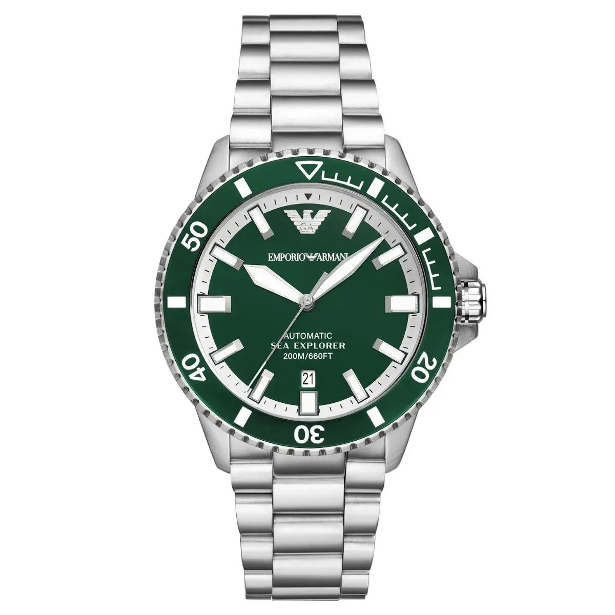 Relógio Emporio Armani Diver Sea Explorer Automático - AR60080B1 E1SX Verde