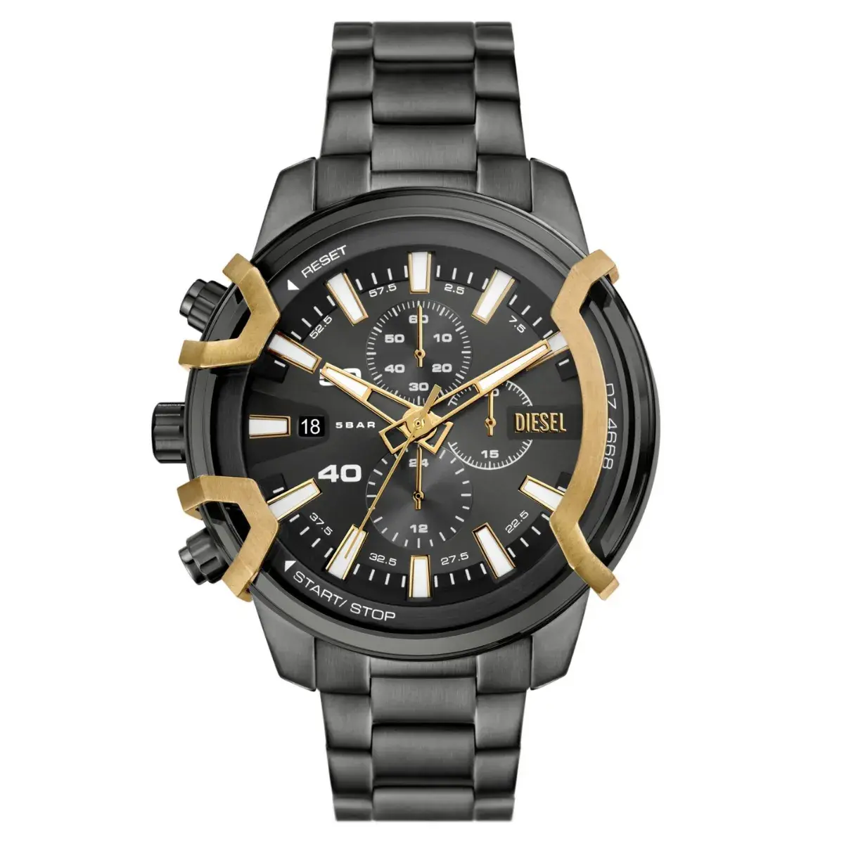 Relógio Diesel Griffed Cronógrafo Masculino - DZ4668B1 G1GX Cinza