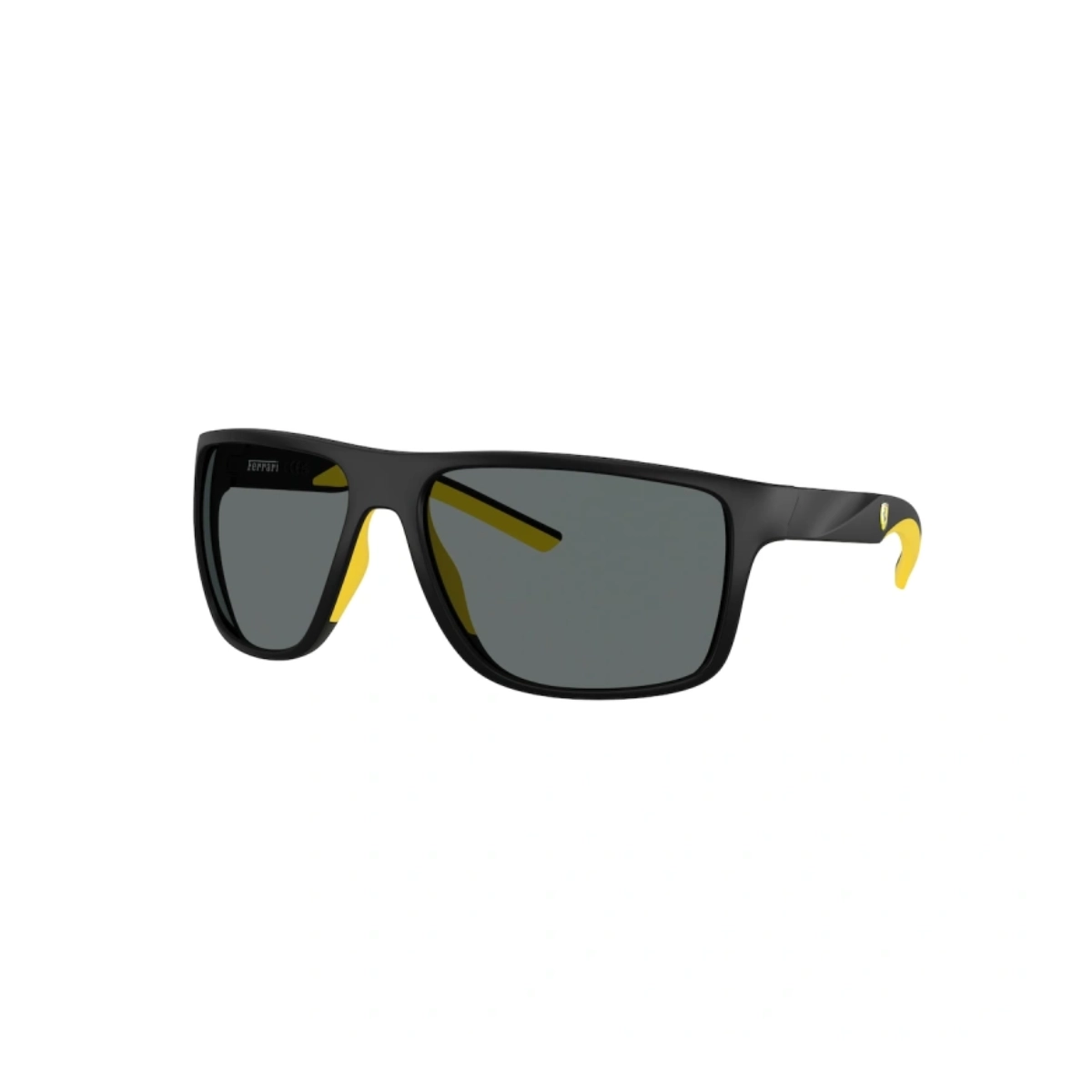 Óculos de Sol Scuderia Ferrari 0FZ6015U 504/8163 Acetato Preto com lentes na cor Cinza Polarizado