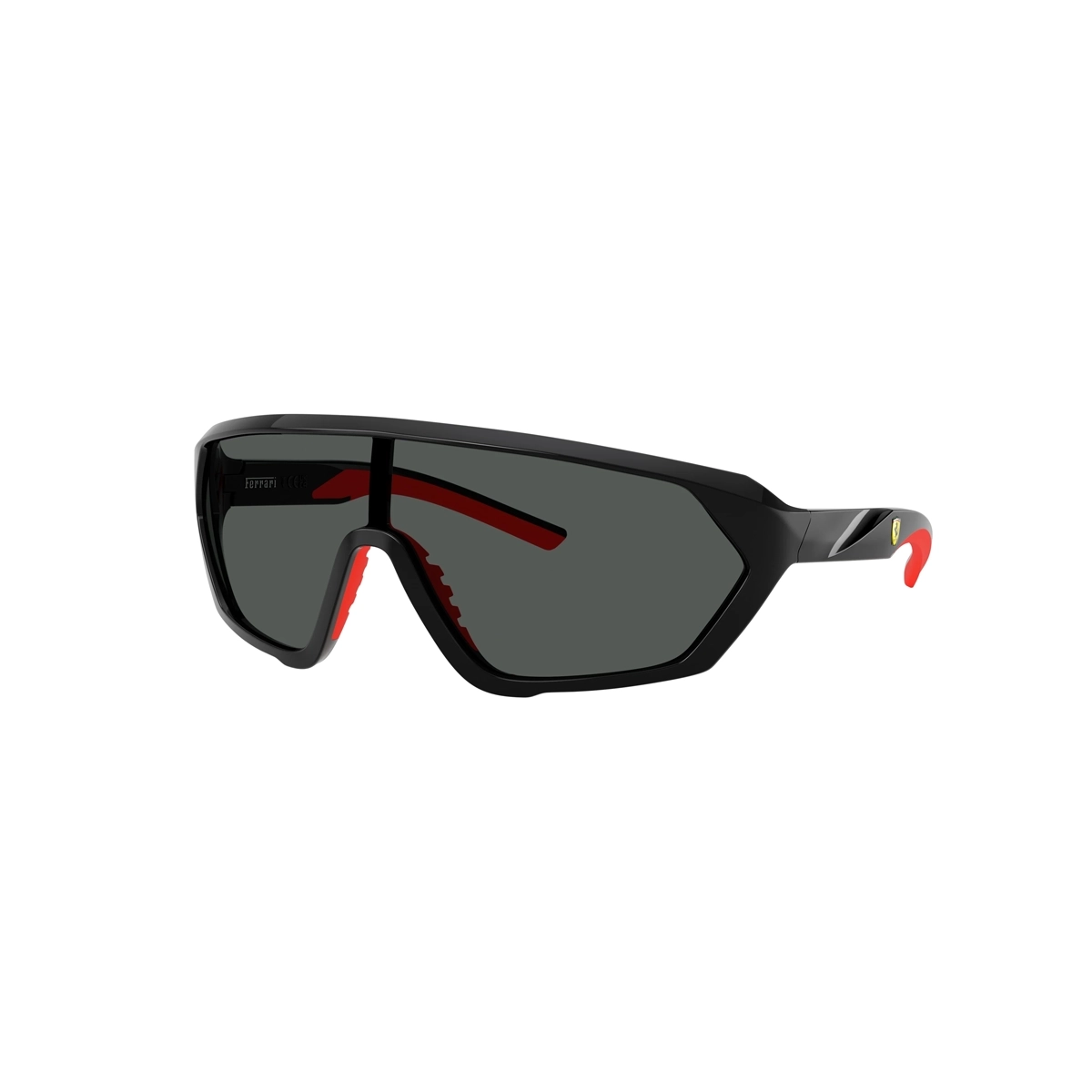Óculos de Sol Scuderia Ferrari 0FZ6017U 501/8736 Acetato Preto com lentes na cor Cinza