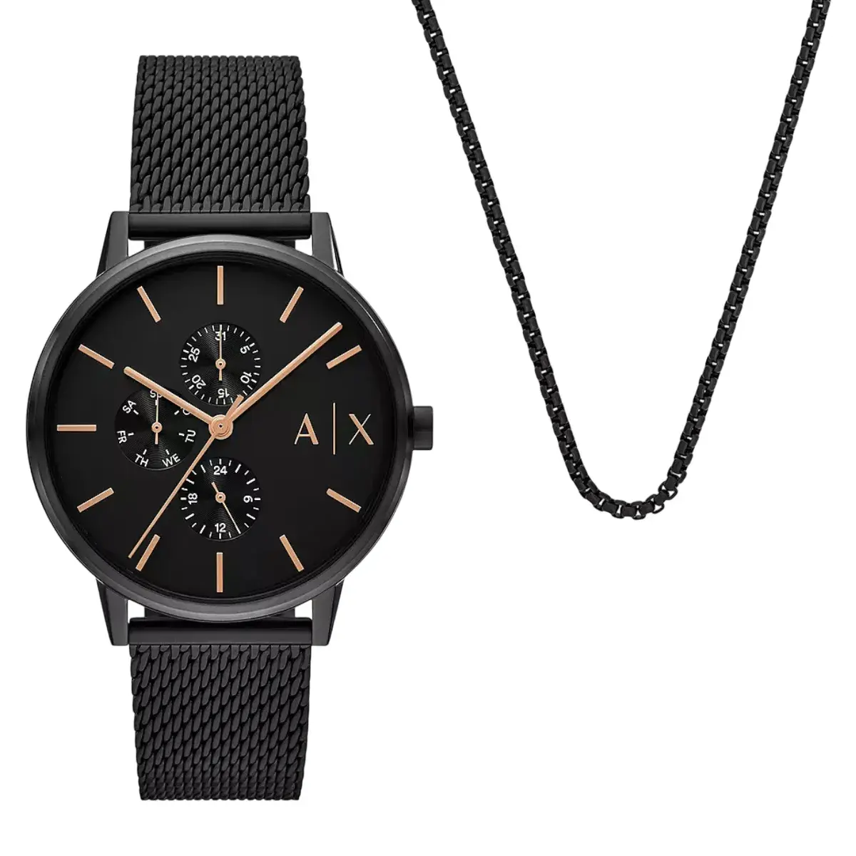Relógio Armani Exchange A|X Cayde Multifunção - AX7162B1 K0DYP1PX Preto