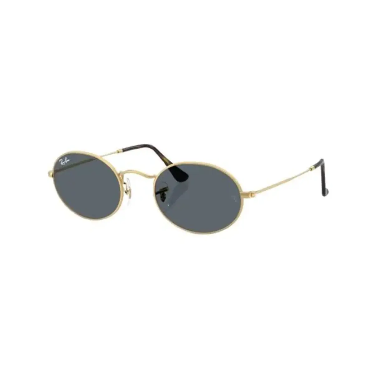 Óculos de Sol Ray-Ban Oval 0RB3547N 001/R551 Metal Dourado com lentes na cor Azul
