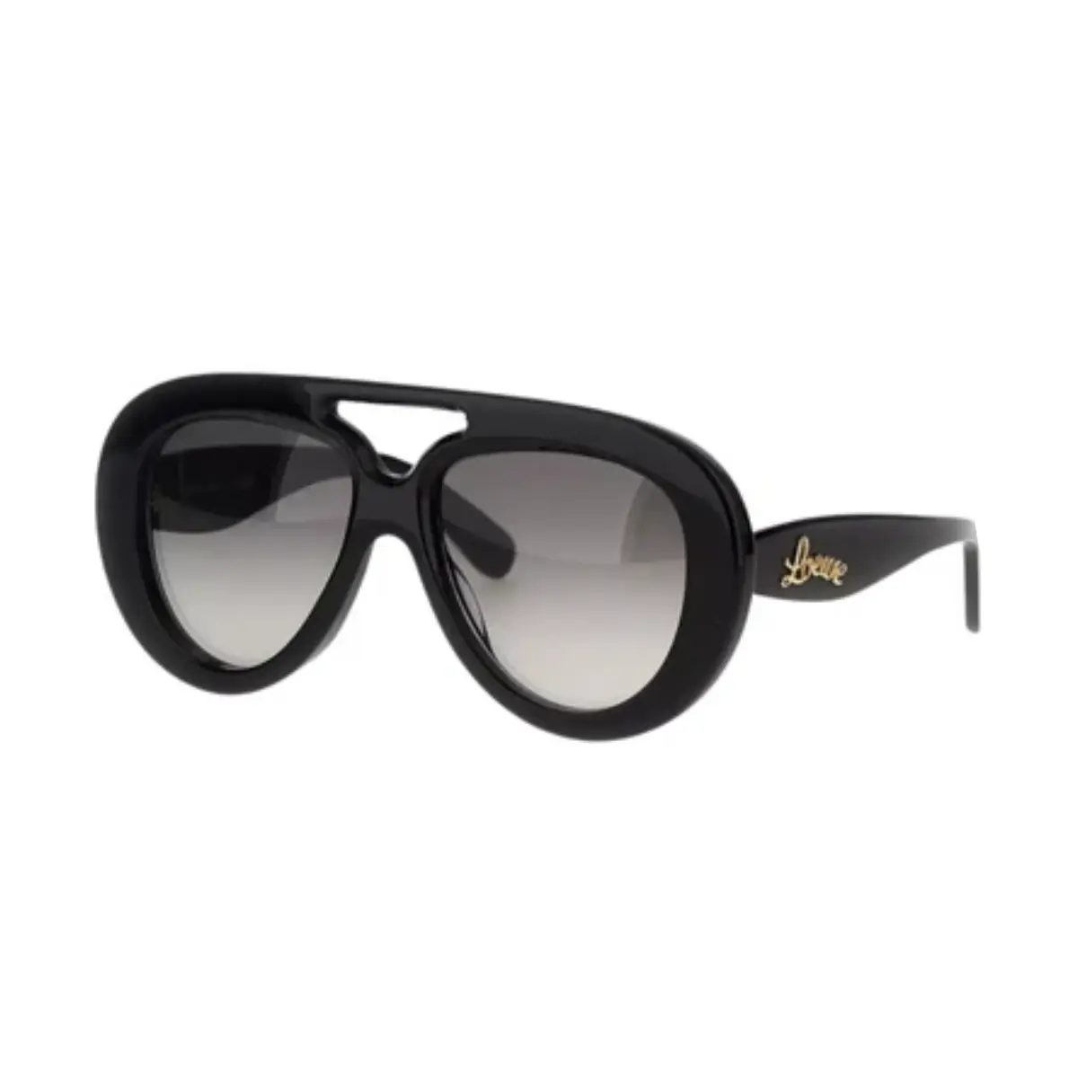 Óculos de Sol Loewe LW40144U_5501B Acetato Preto com lentes na cor Cinza Degradê