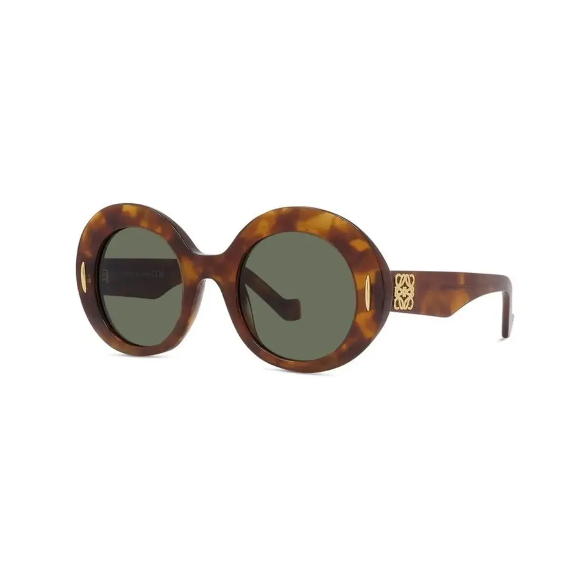 Óculos de Sol Loewe LW40146I_5053N Acetato Marrom Mesclado com lentes na cor Verde