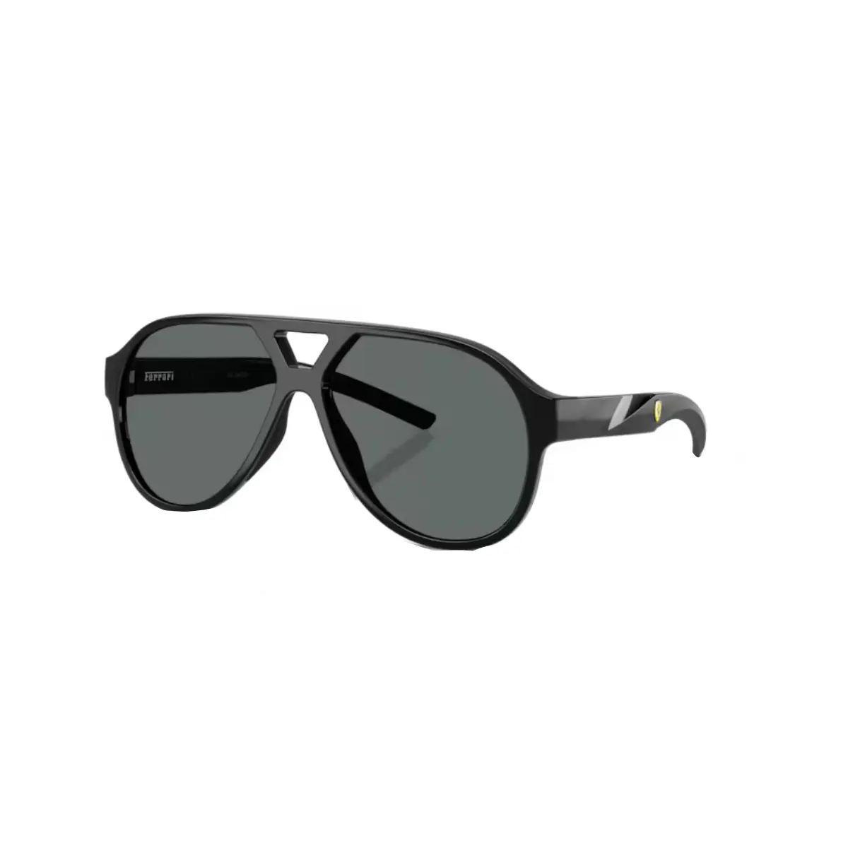 Óculos de Sol Scuderia Ferrari 0FZ6014U 501/8158 Acetato Preto com lentes na cor Cinza Polarizado