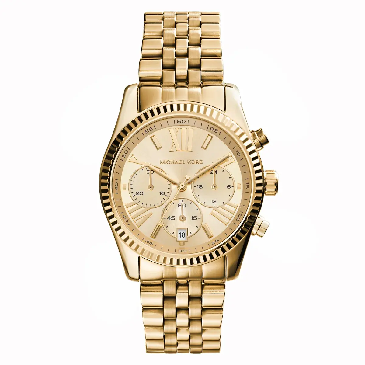Relógio Michael Kors Lexington Cronógrafo Feminino - MK7378/1DN Dourado