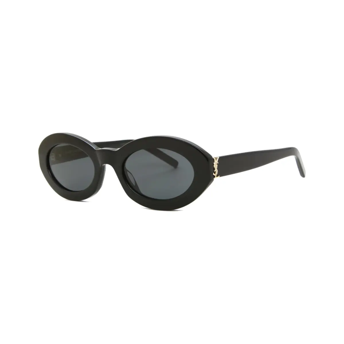 Óculos de Sol Saint Laurent SL M136-001 52 Acetato Preto com lentes na cor Cinza