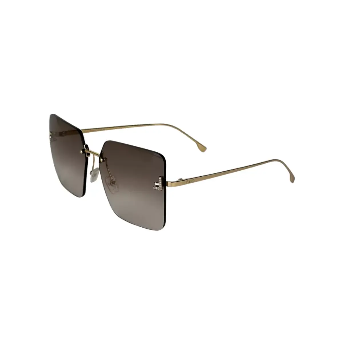 Óculos de Sol Fendi FE4082US_5930Z Metal Dourado com lentes na cor Rosa Degradê