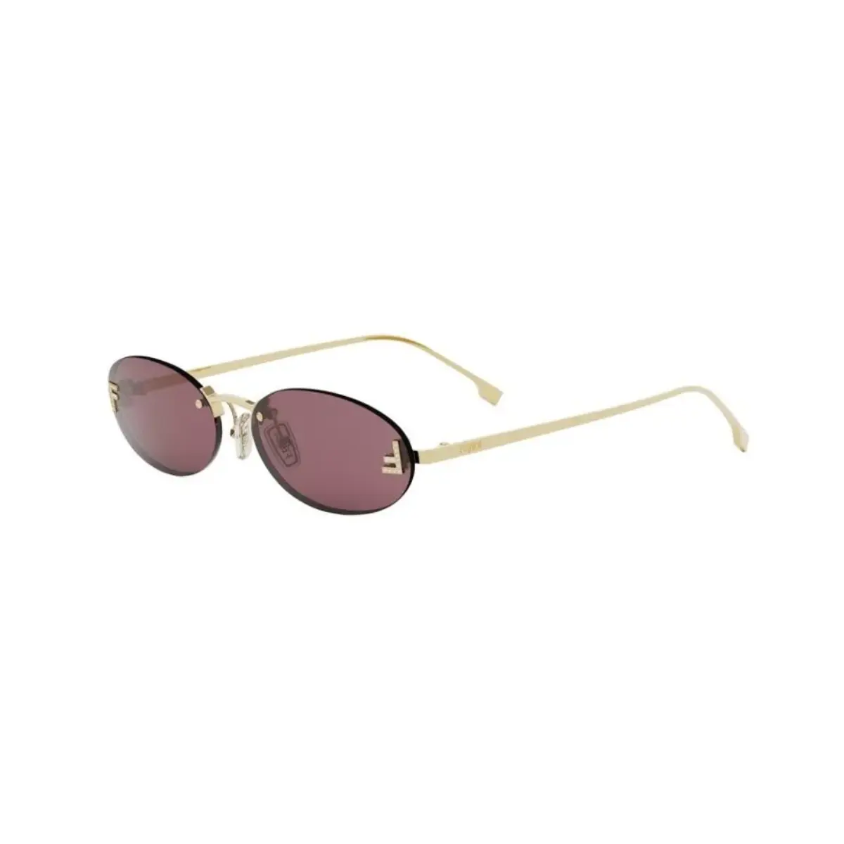 Óculos de Sol Fendi FE4075US_5430Y Metal Dourado com lentes na cor Rosa