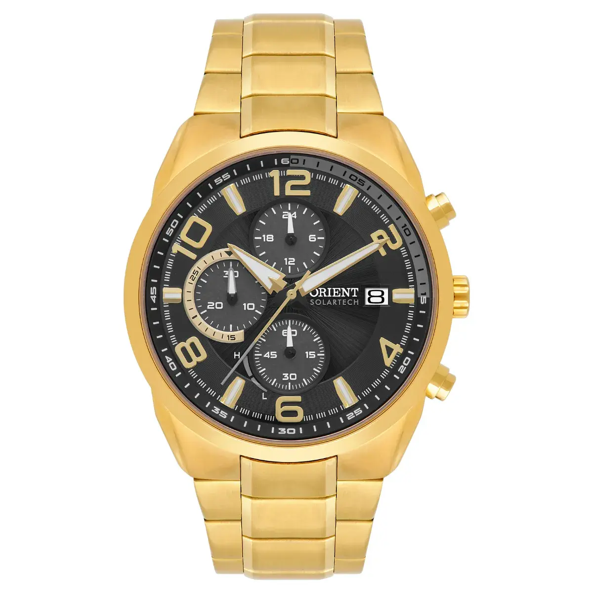Relógio Orient Solartech Cronógrafo Masculino - MGSSC054 P2KX Dourado