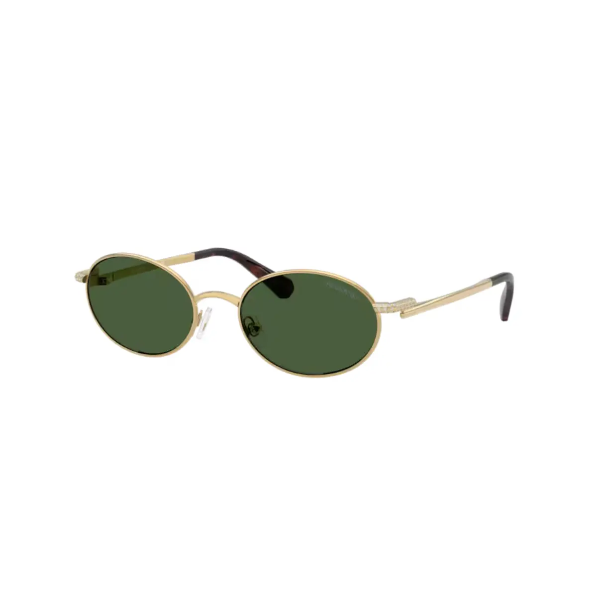 Óculos de Sol Swarovski 0SK7033 40047153 Metal Dourado com lentes na cor Verde