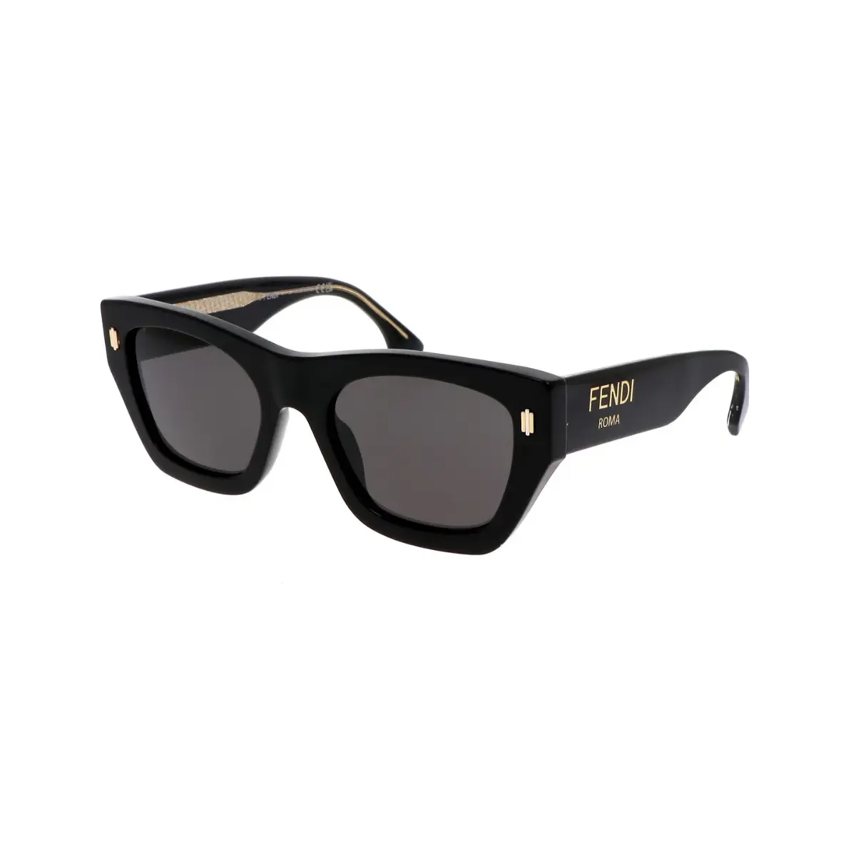 Óculos de Sol Fendi FE40100I_5301A Acetato Preto com lentes na cor Fumê