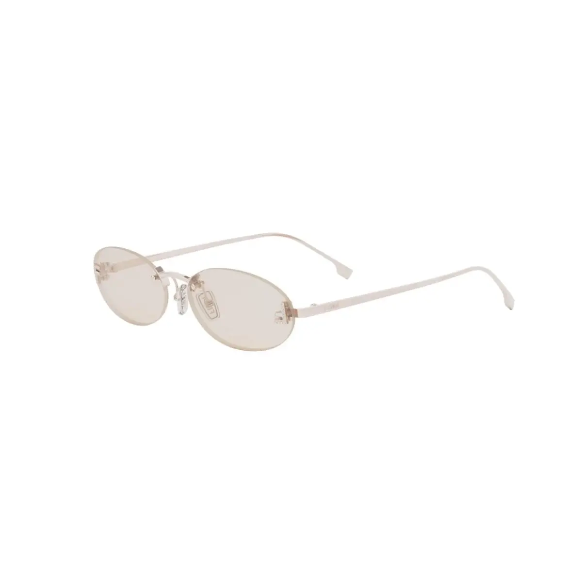 Óculos de Sol Fendi FE4075US_5428Y Metal Dourado com lentes na cor Marrom Claro