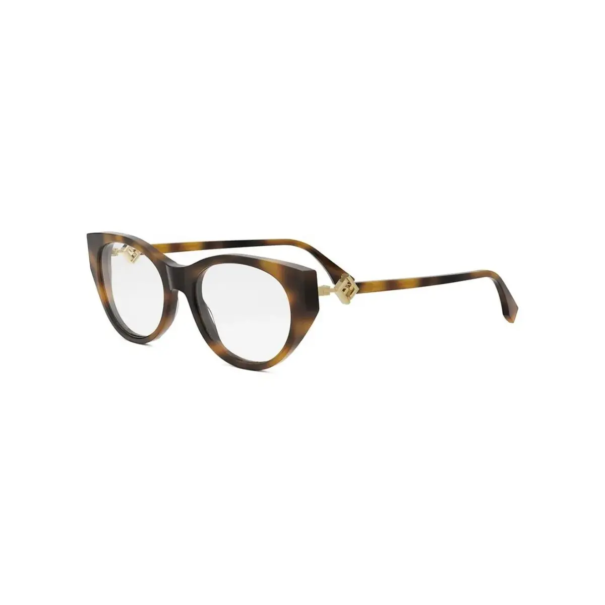 Óculos de Grau Fendi FE50099I_53053 Acetato Marrom Mesclado