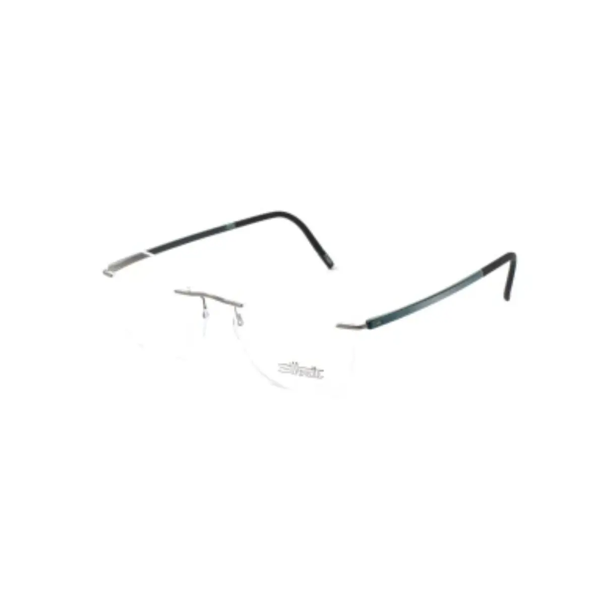 Óculos de Grau Silhouette The Wave 5567/GB 6560 51/21 Titânio Preto e Verde