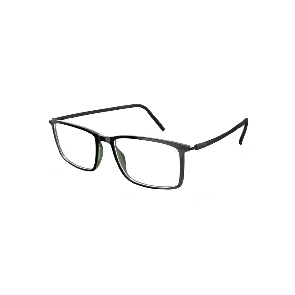Óculos de Grau Silhouette Rising Dawn 2965/75 9140 57/17 Acetato Preto e Verde