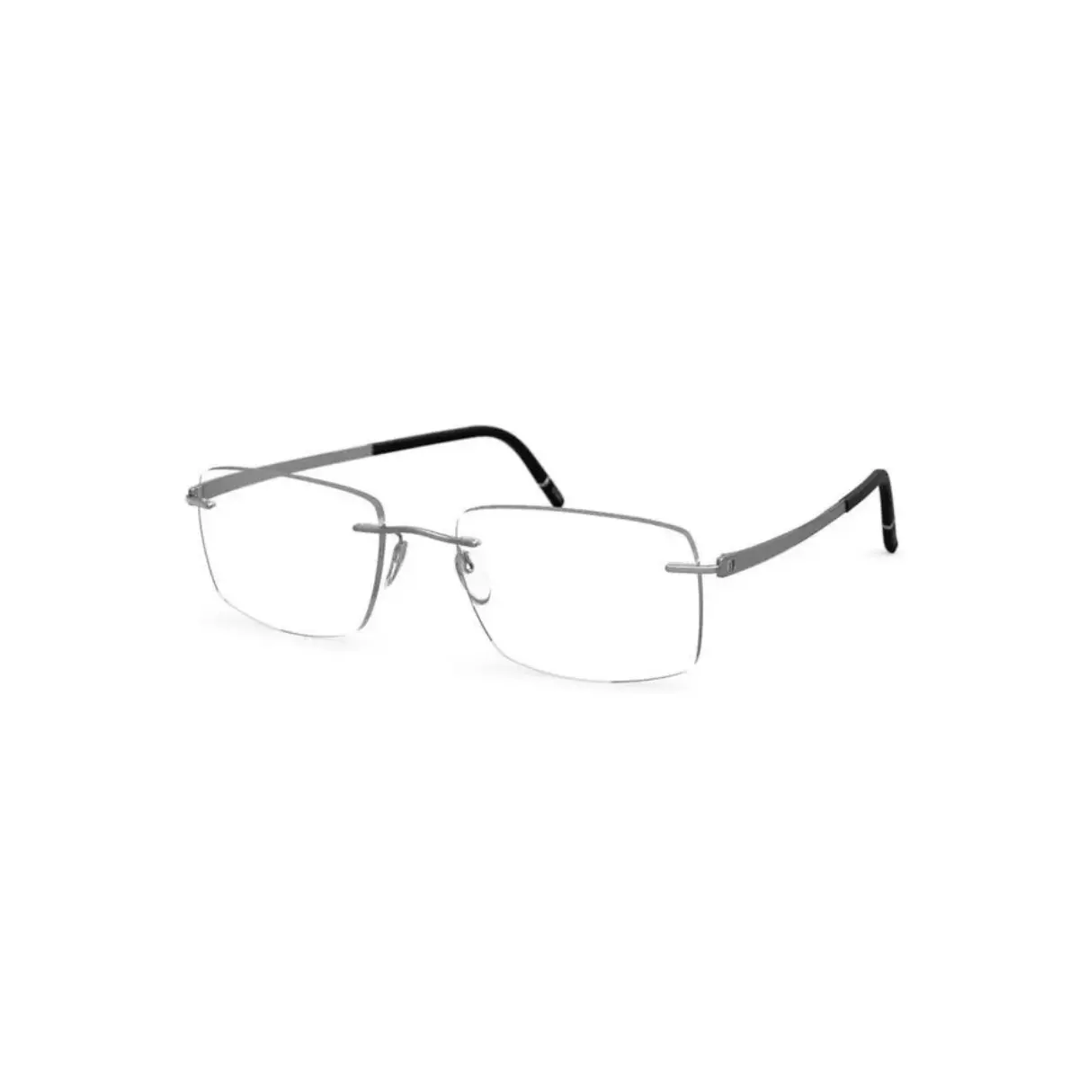 Óculos de Grau Silhouette Momentum 5529/LC 7000 55/19 Titânio Prata e Cinza