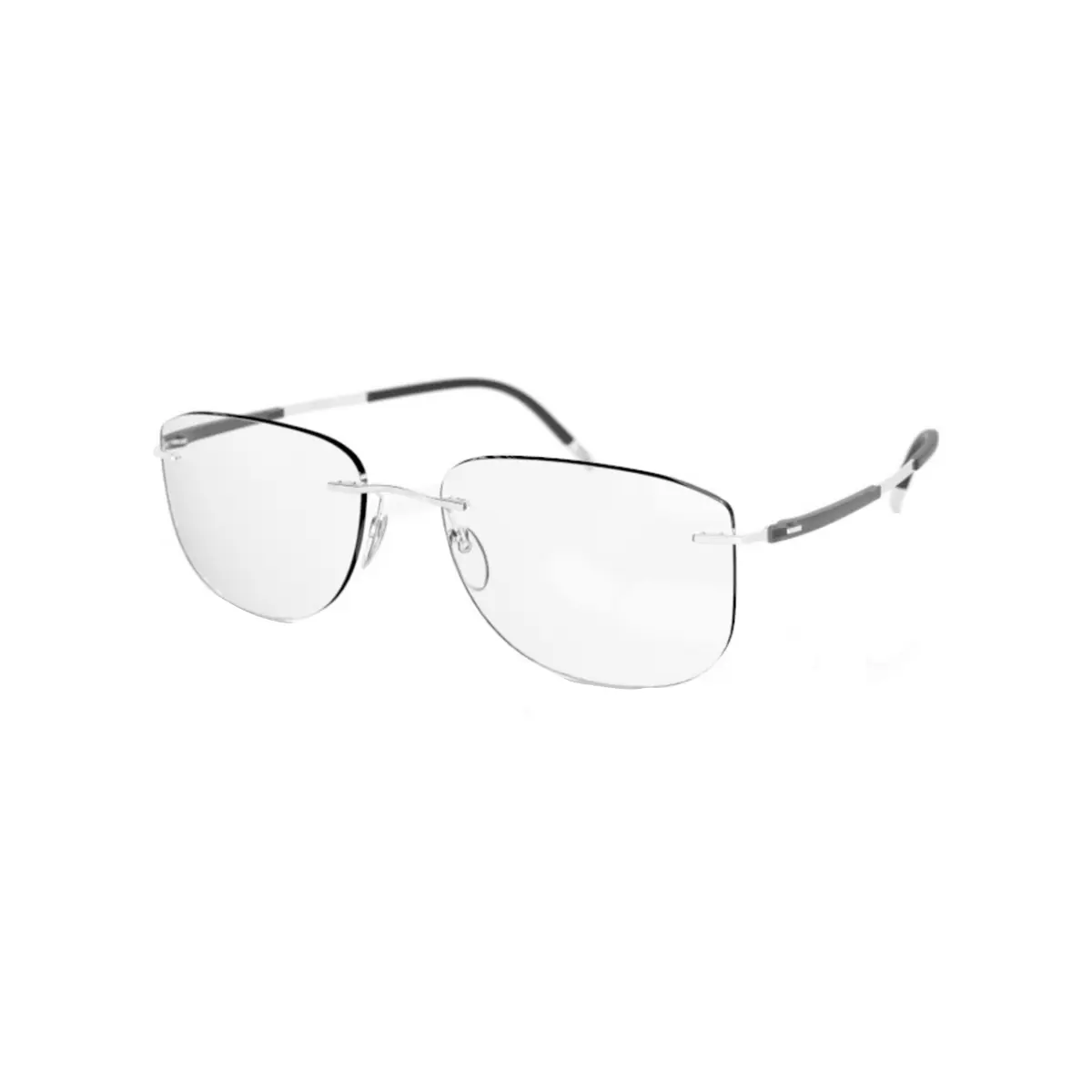 Óculos de Grau Silhouette Titan Dynamics Contour 5540/JF 7110 55/17 Titânio Prata