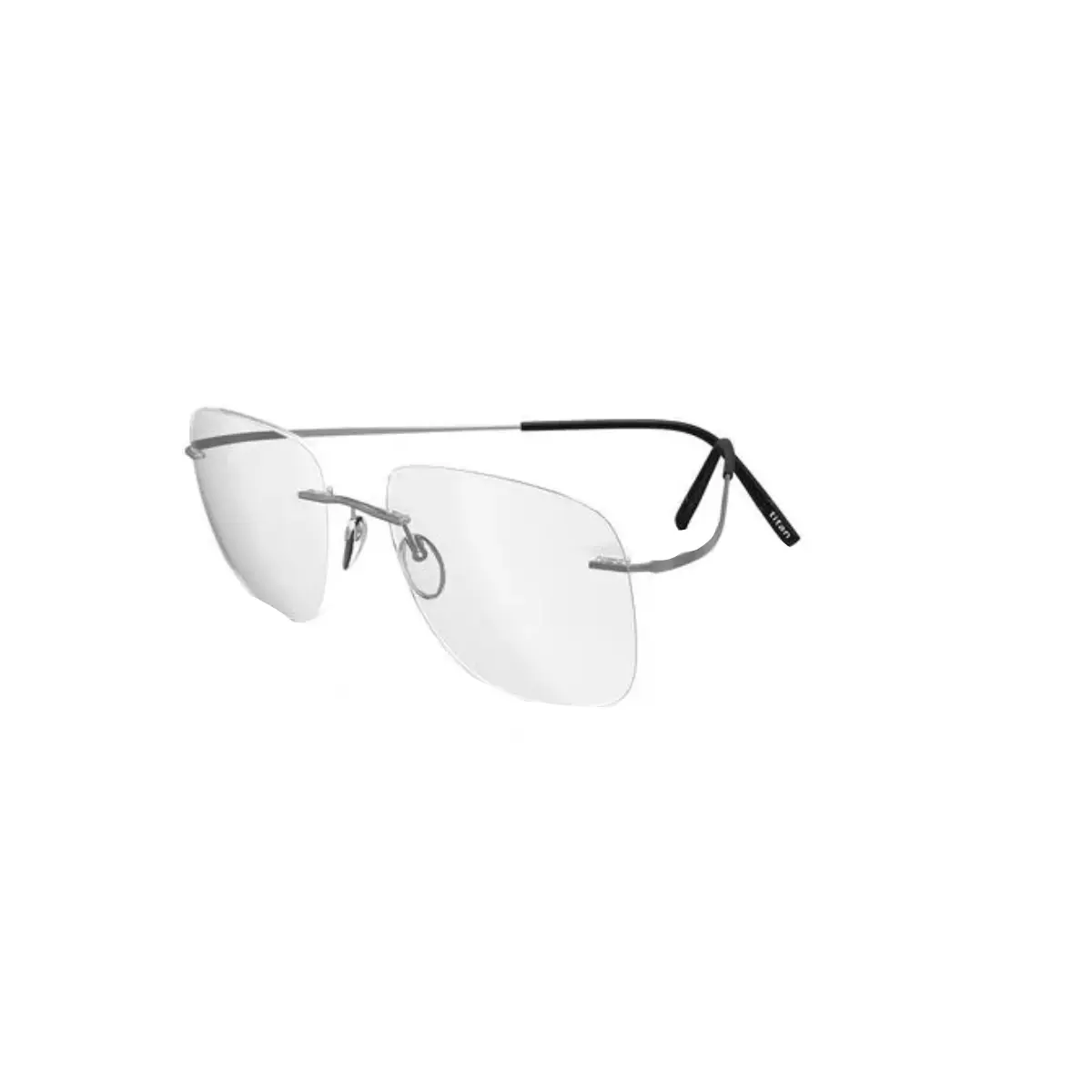 Óculos de Grau Silhouette Titan Minimal Art 5599/NL 6560 55/17 Titânio Grafite