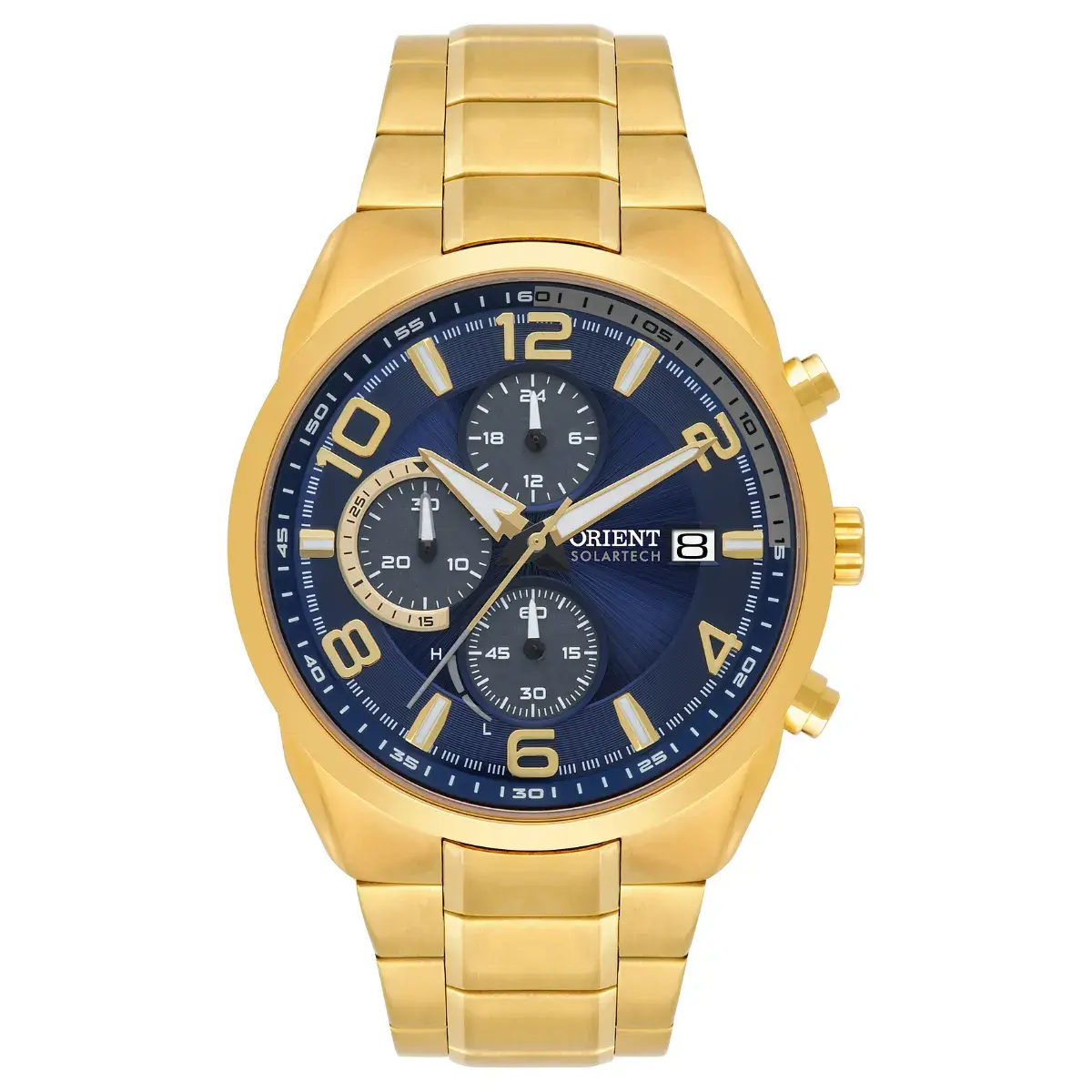 Relógio Orient Solartech Cronógrafo Masculino - MGSSC054 D2KX Azul