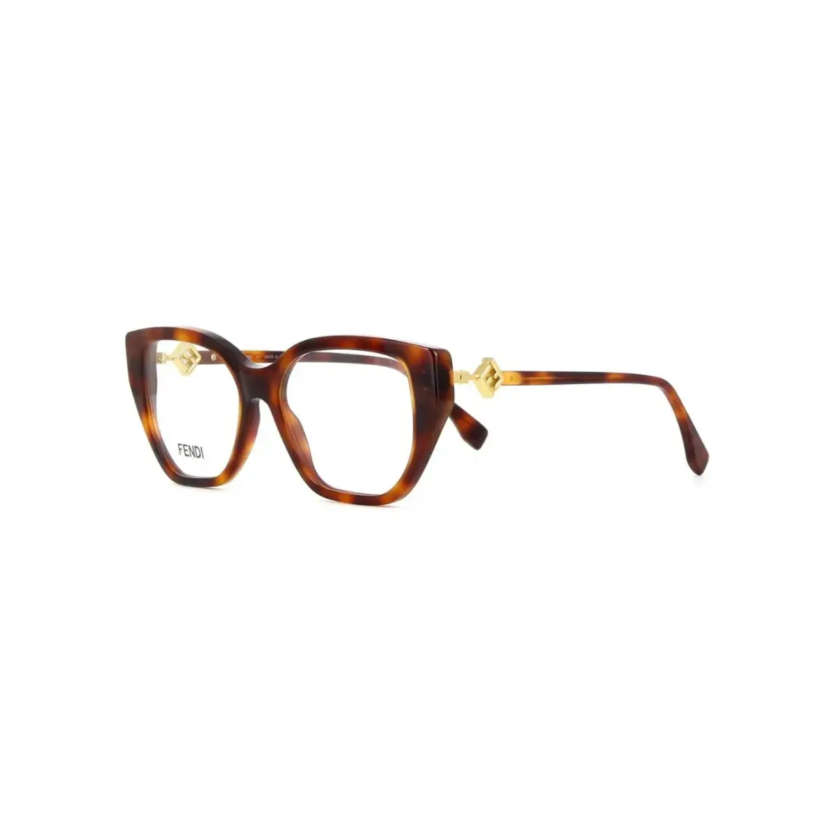 Óculos de Grau Fendi FE50100I_53053 Acetato Marrom Mesclado