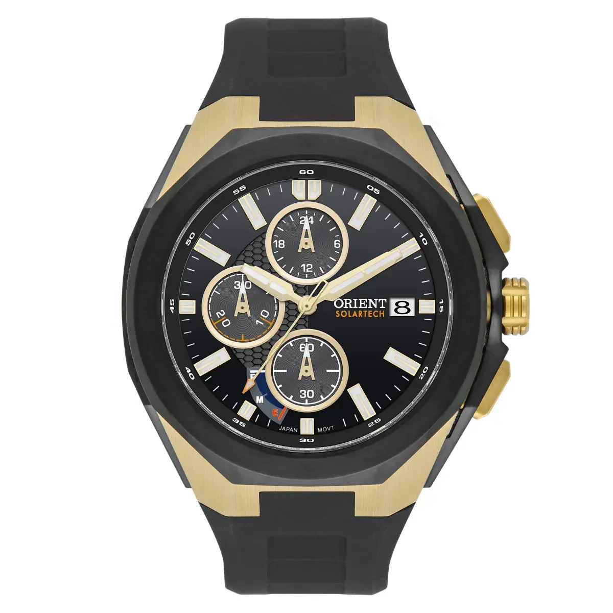 Relógio Orient Unique Cronógrafo Solartech - MTSPC019 P1PX Dois tons