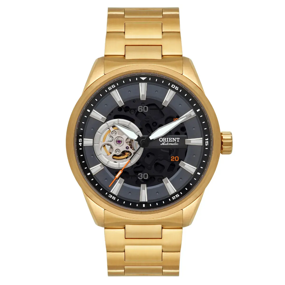 Relógio Orient Automático Clássico Masculino - NH7GG001 G1KX Cinza