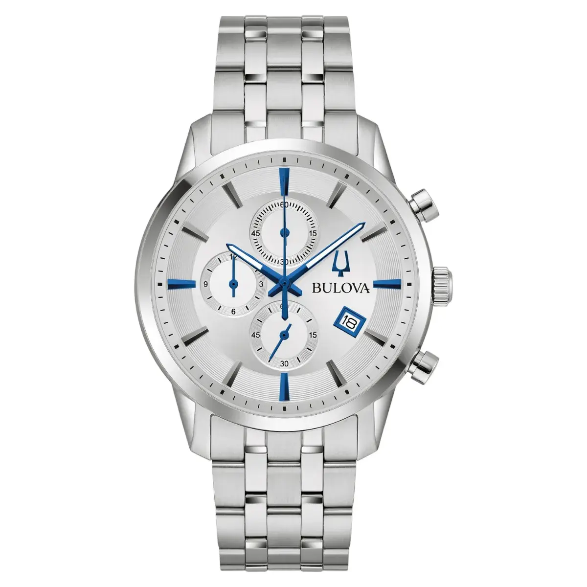 Relógio Bulova Sutton Cronógrafo Masculino - 96B404 Prata
