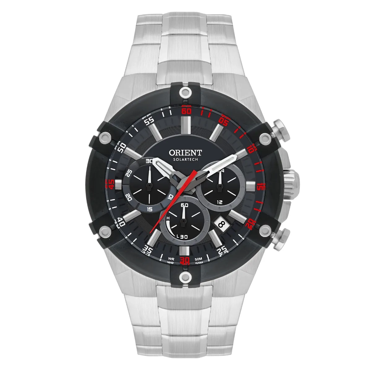 Relógio Orient Sport Solartech Cronógrafo - MBSSC278 G1SX Preto