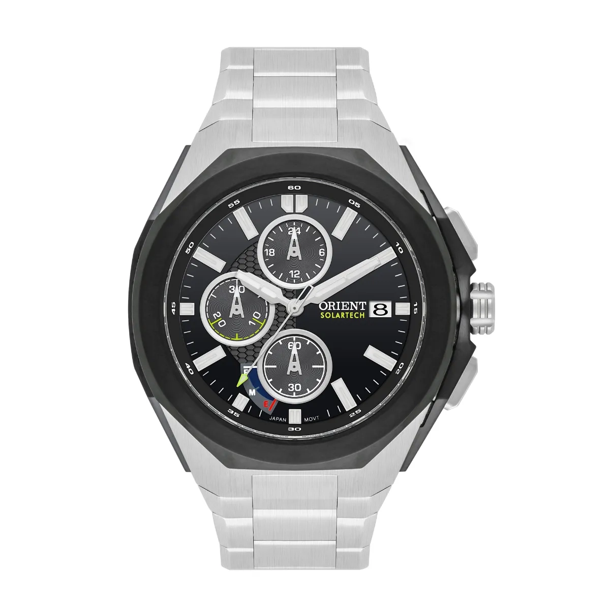 Relógio Orient Unique Solartech Cronógrafo - MBSSC279 P1SX Preto