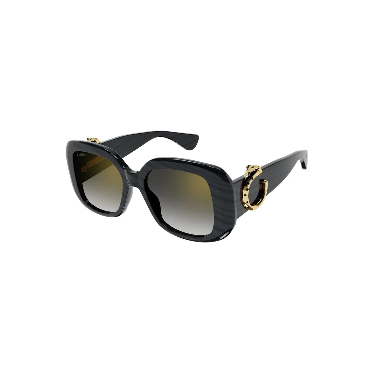 Óculos de Sol Cartier CT0471S-003 54 Acetato Cinza com lentes na cor Marrom Degradê