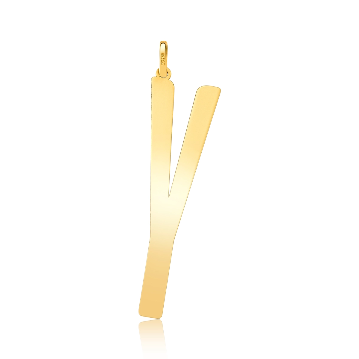 Pingente Wow Mom ouro 18k letra "Y" polida