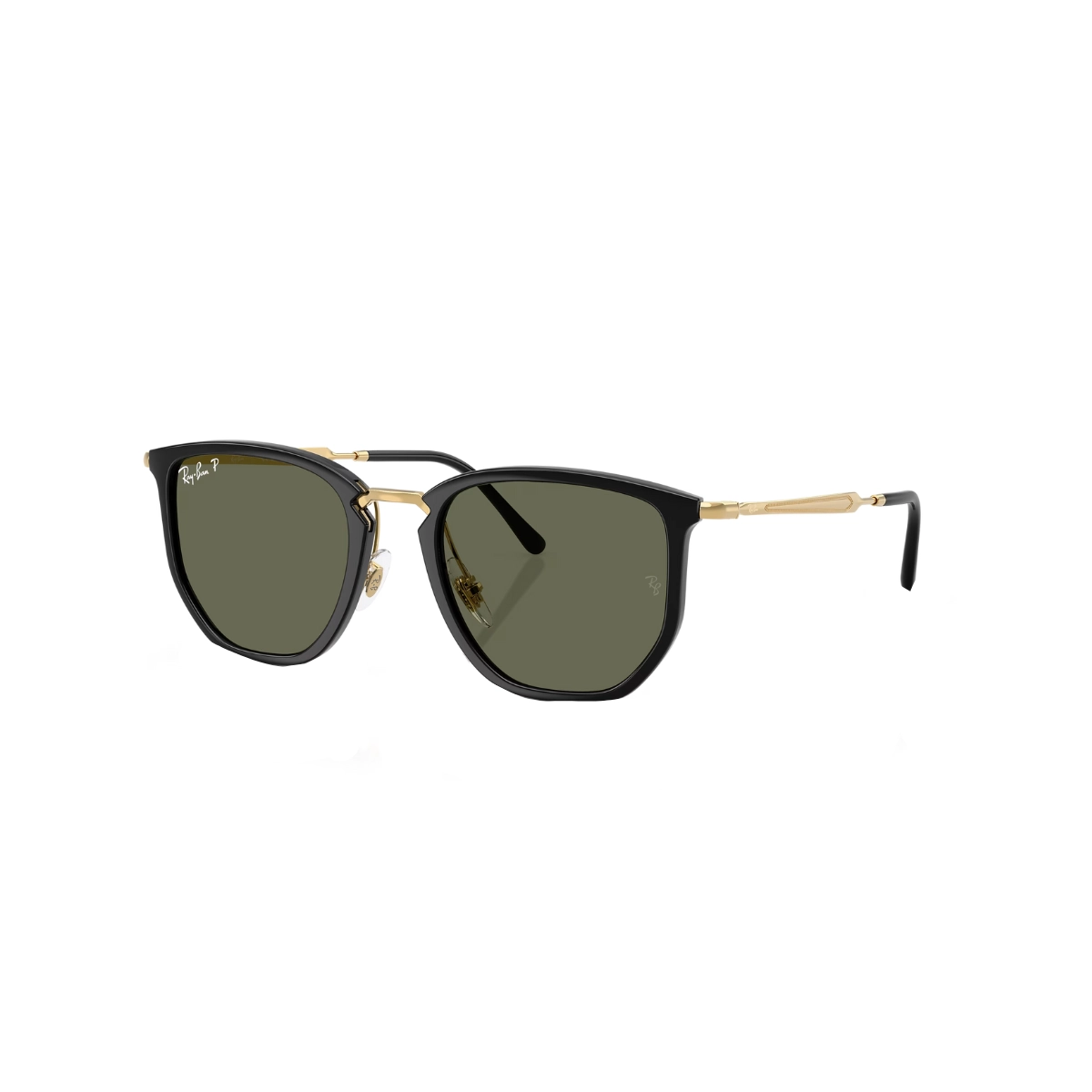 Óculos de Sol Ray-Ban 0RB4451 63065853 Acetato Preto com lentes na cor Verde Polarizado