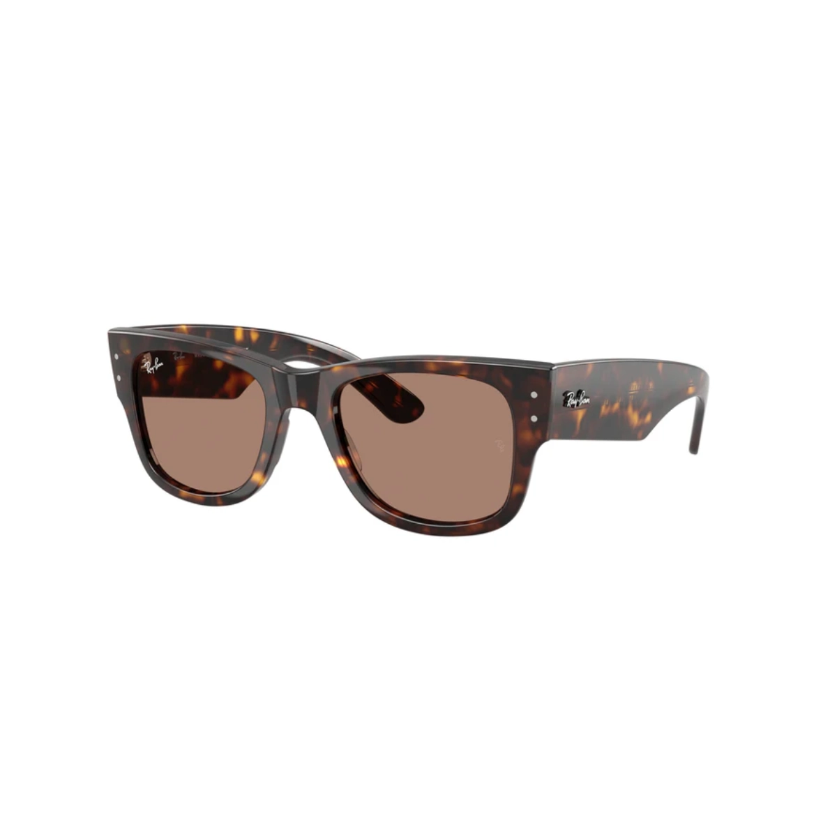 Óculos de Sol Ray-Ban Mega Wayfarer 0RB0840S 902/1A51 Propionato Marrom Mesclado com lentes na cor Marrom