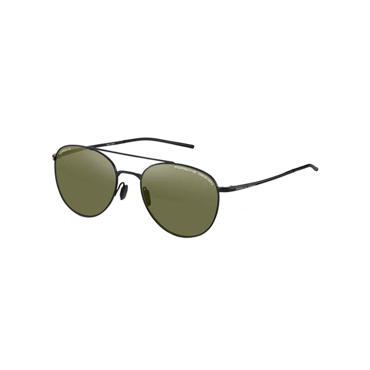 Óculos de Sol Porsche Design Vision Drive P8947 56A Titânio Preto Fosco com lentes na cor Verde Polarizado