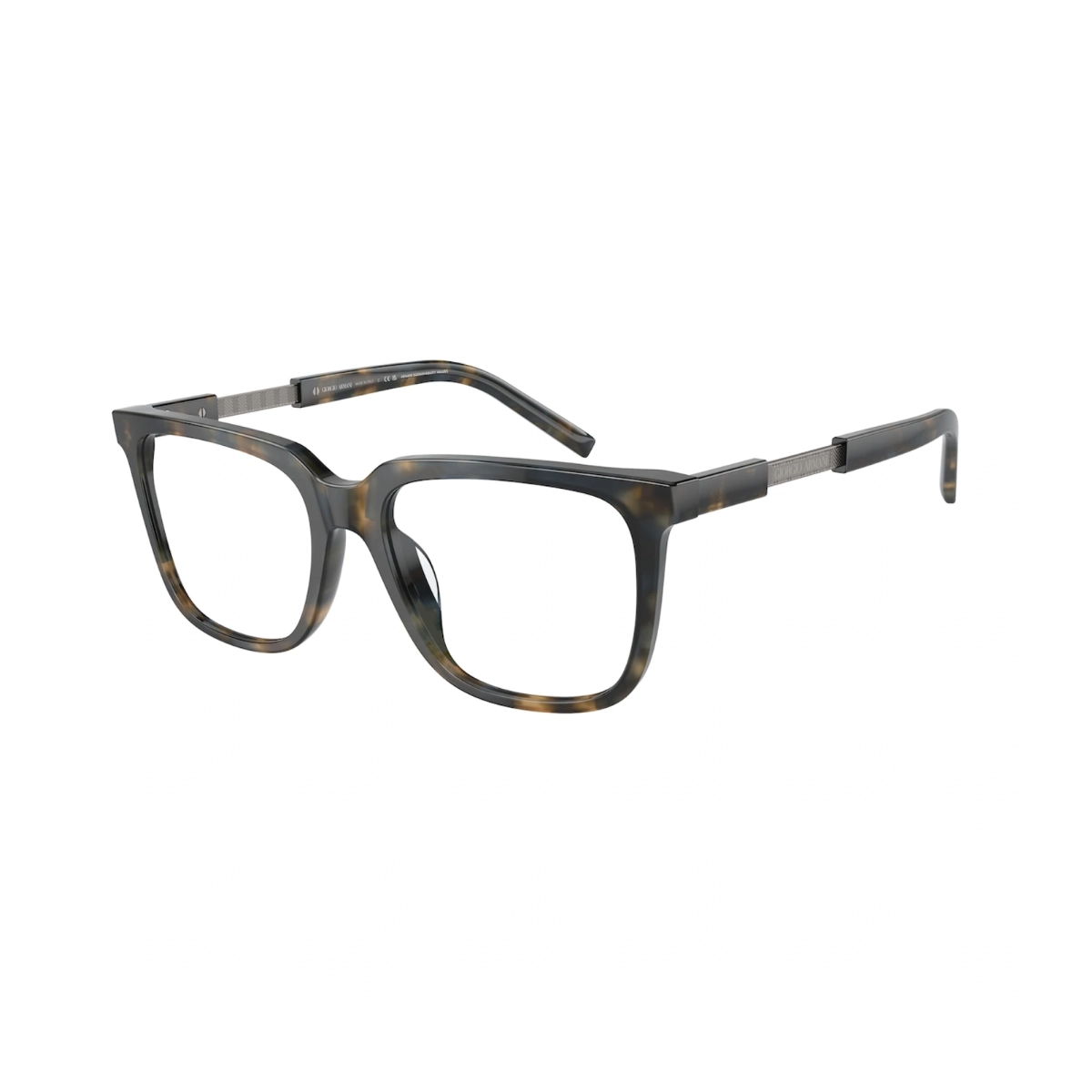 Óculos de Grau Giorgio Armani 0AR7252U 6048 53 Acetato Marrom Mesclado