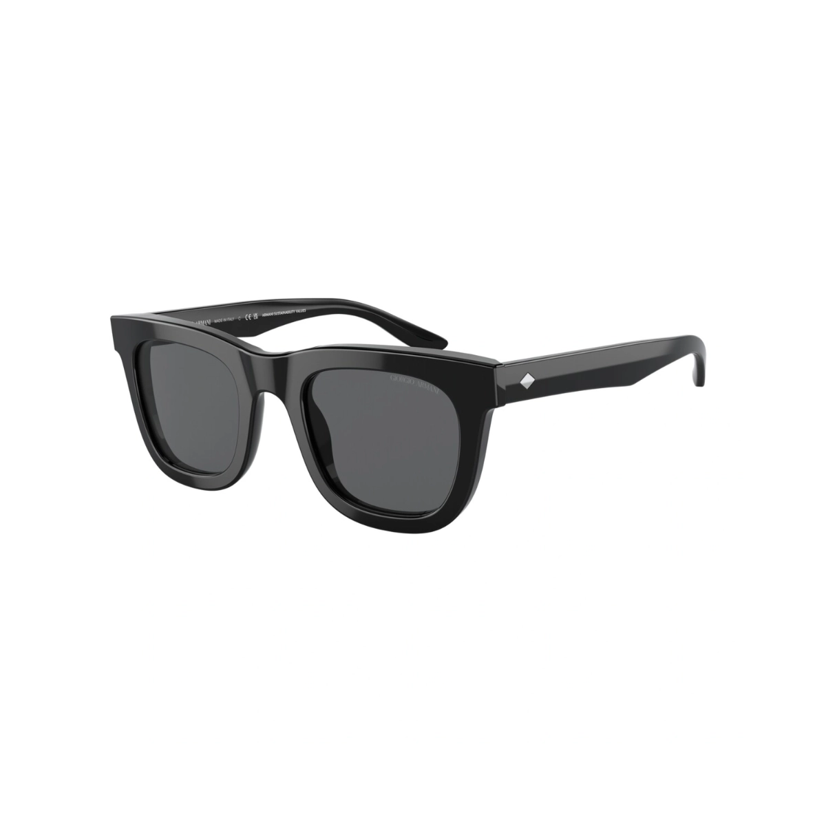 Óculos de Sol Giorgio Armani 0AR8171 5875B149 Acetato Preto com lentes na cor Cinza Escuro