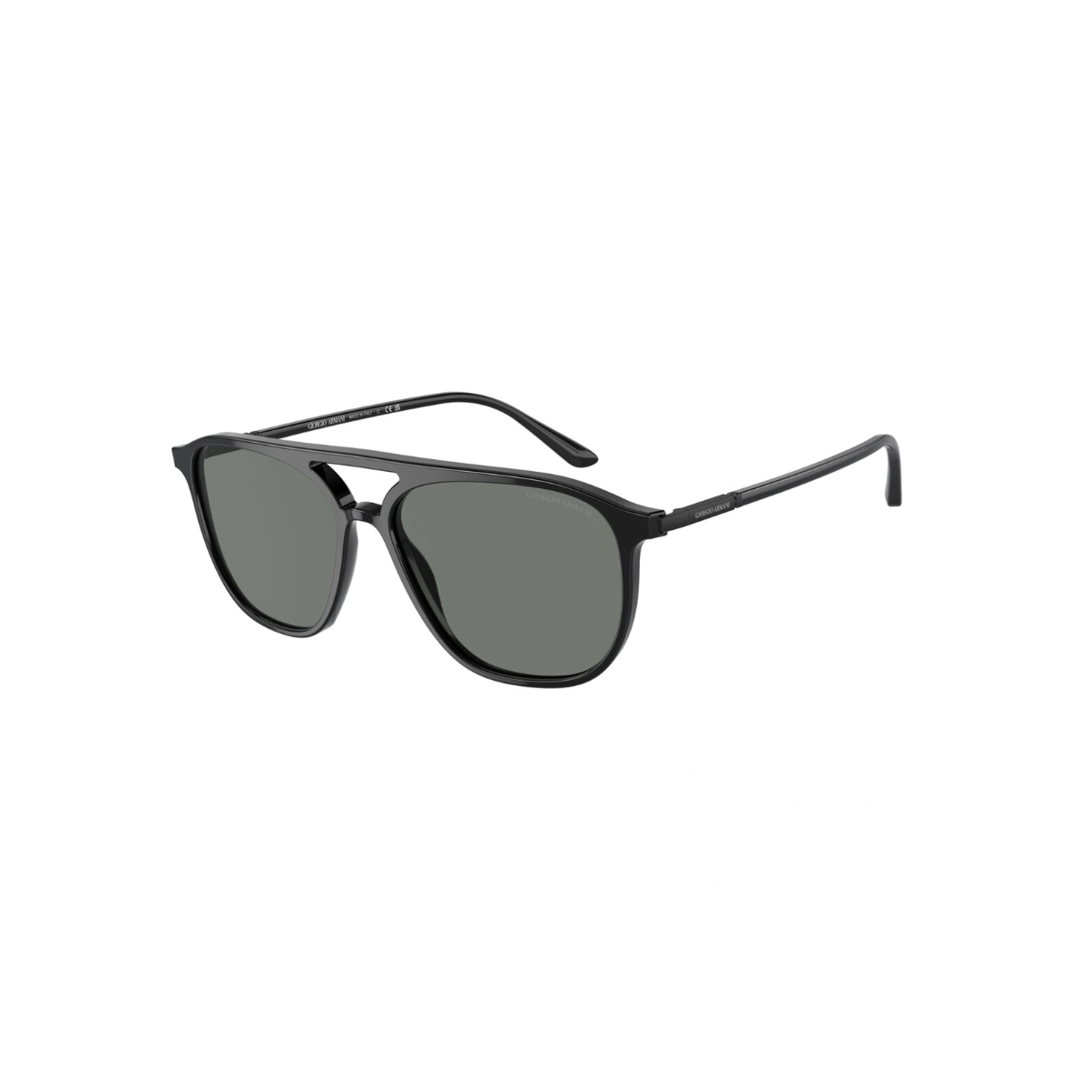 Óculos de Sol Giorgio Armani 0AR8179 5001/156 Acetato Preto com lentes na cor Cinza